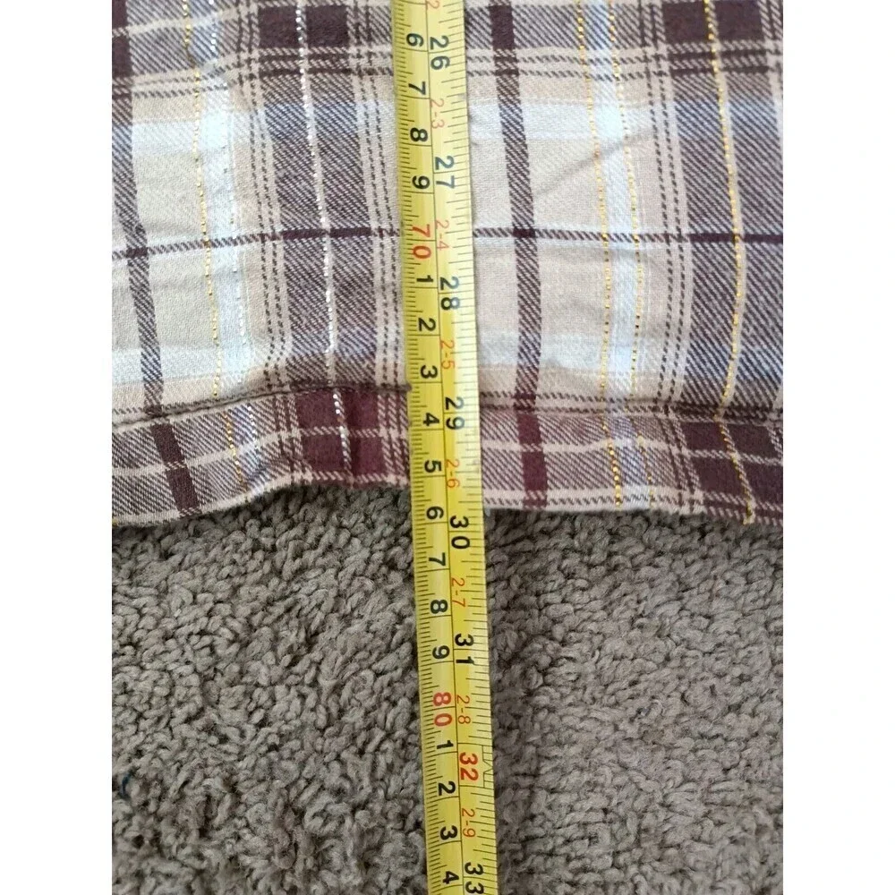 Jnco Hoodie Women's Size XL Plaid Fleece Button Up Long Sleeve - Picture 6 of 6